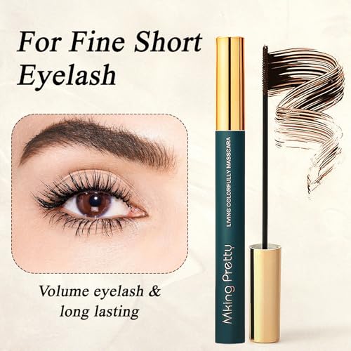 Brown Mascara 2PCS,Ultra Fine Essence Mascara,for Fine Short Eyelash&sensitive Eyes Mascara Brown,for Young and Older Women Brown Mascara Waterproof,Long Lasting Eye-Makeup (Brown) - Image 7