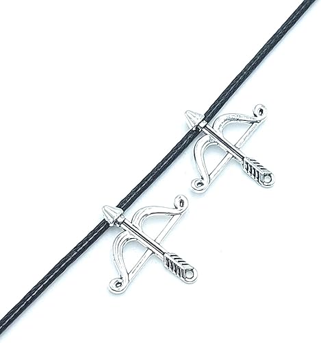 Miniatura 2 de Generic 30 dijes con colgante de arco y flecha, collar de plata tibetana para manualidades, collares, pulseras, llavero, fabricación de joyas,