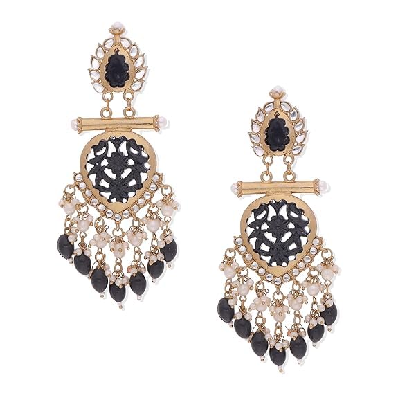 See full amazon price history chart for Intricate Kundan Chandelier Earrings, Floral Design.Traditional Jhumka Style Statement Earrings (Black) Intricate Kundan Chandelier Earrings, Floral Design.Traditional Jhumka Style Statement Earrings (Black) (B0DDTXHZL1) Amazon Price History, Amazon Price Tracker