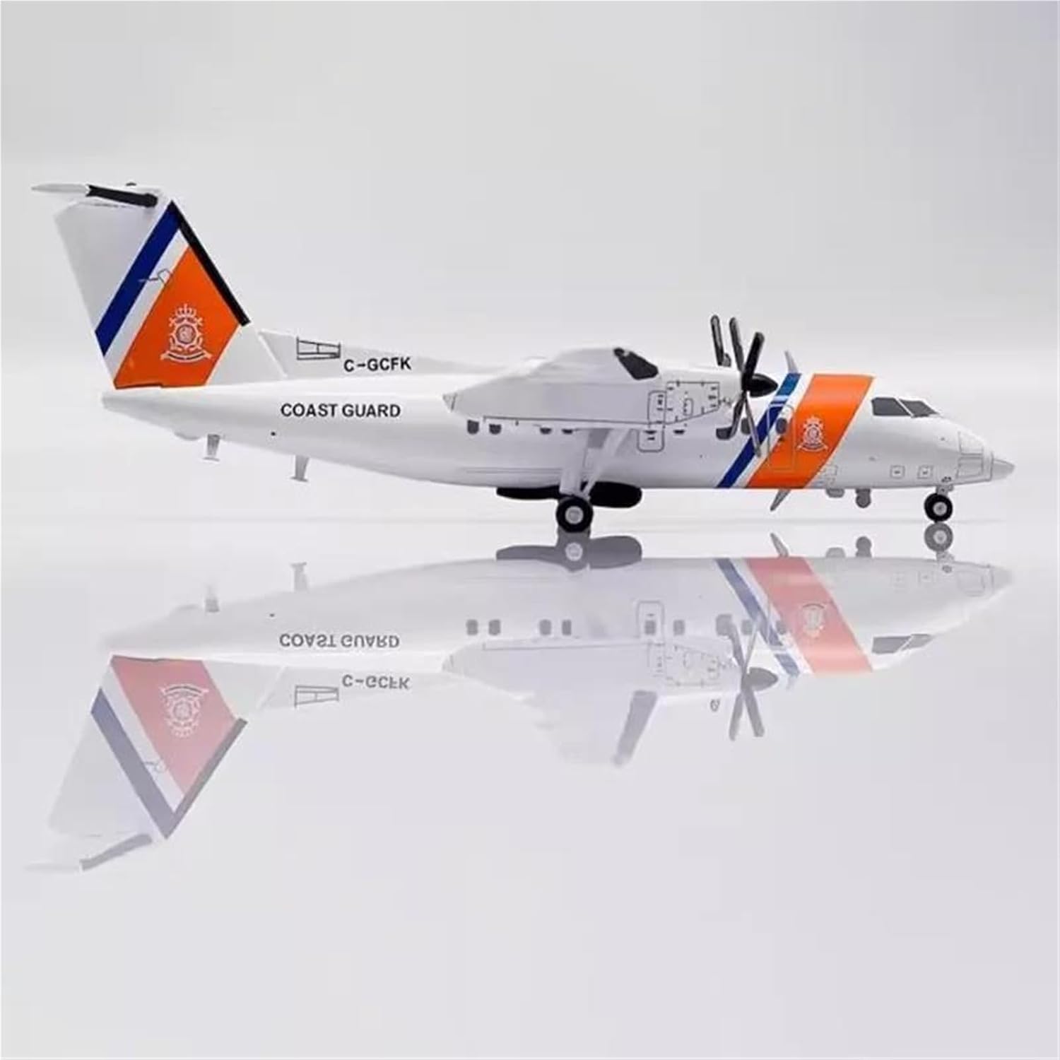 飛行機モデル 1:200 スケール航空機レプリカオランダ沿岸警備隊ボンバルディアチャージ 8 C-GCFK 合金金属航空機ジェットモ