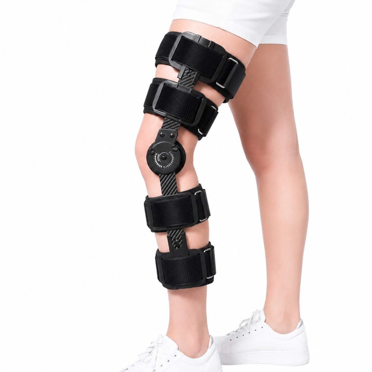 Ginocchiera articolata, immobilizzatore per ginocchio, supporto ortopedico regolabile per uomo e donna, recupero post-operatorio, lesione del menisco, stabilizzatore della rotula, protezione stab