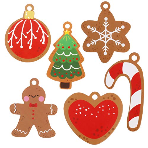 Beurio Weihnachtsbaumschmuck, Geschenkanhänger, Dekoration, 30 Stück Cover