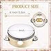 Joyfolk 32 Pcs 4 Inch Tambourine with Drumsticks Wooden Hand Held Drum with Metal Jingles Percussion Musical Instrument for Church Wedding Party Gift Musical Educational Drum Instrument Party