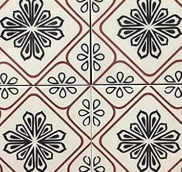 Elemento Mosaic- Handmade Tiles Handprinted Tiles in 148mmx148mm for Wall and Flooring Packing Loose pcs (Design-6, 148x148MM)