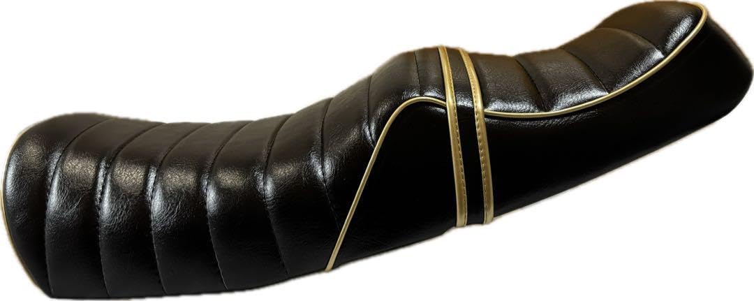 ビンテージレザー金パイピングタックロールシートCB400SF NC39 NC42