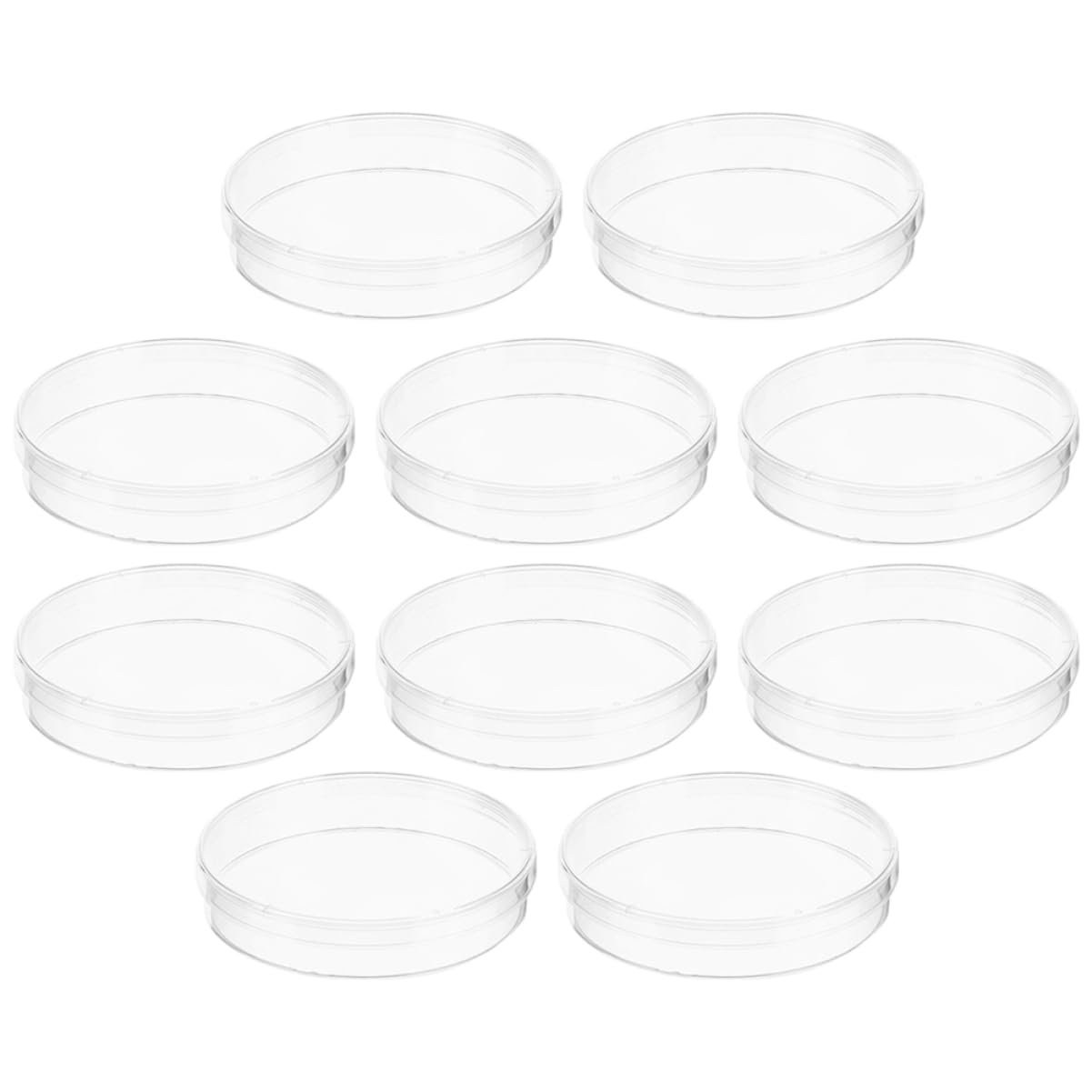 NAMOARLY Science Lab Equipment 10pcs Cell Culture Plates Tissue Culture Dish Kit Lids Agar Petri Dishes Educational Supplies