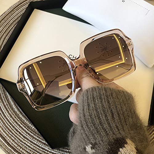 Lunette de soleil surdimensionnées Femme New Look Or Transparent anti-éblouissement