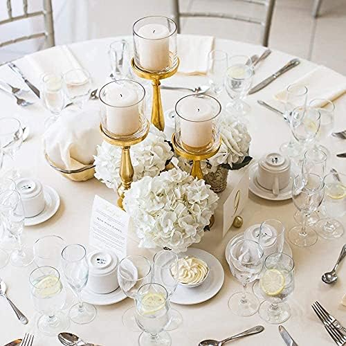 Kisflower 6Pcs Silk Hydrangea Artificial Flowers Realistic Hydrangea Flowers Bouquet for Wedding Party Office Home Decor (White)