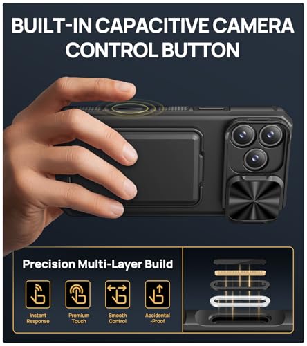 Image of SSLOTSCASE for iPhone 17 Pro Max Case with Camera Control Button, Black