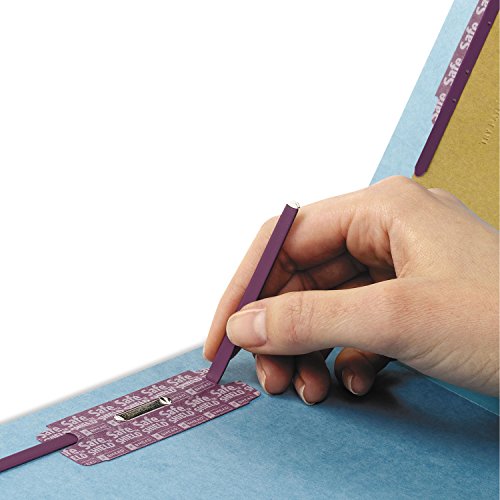 Smead 29781 Pressboard End Tab Classification Folders Legal Six-Section Blue 10/Box #TOP1