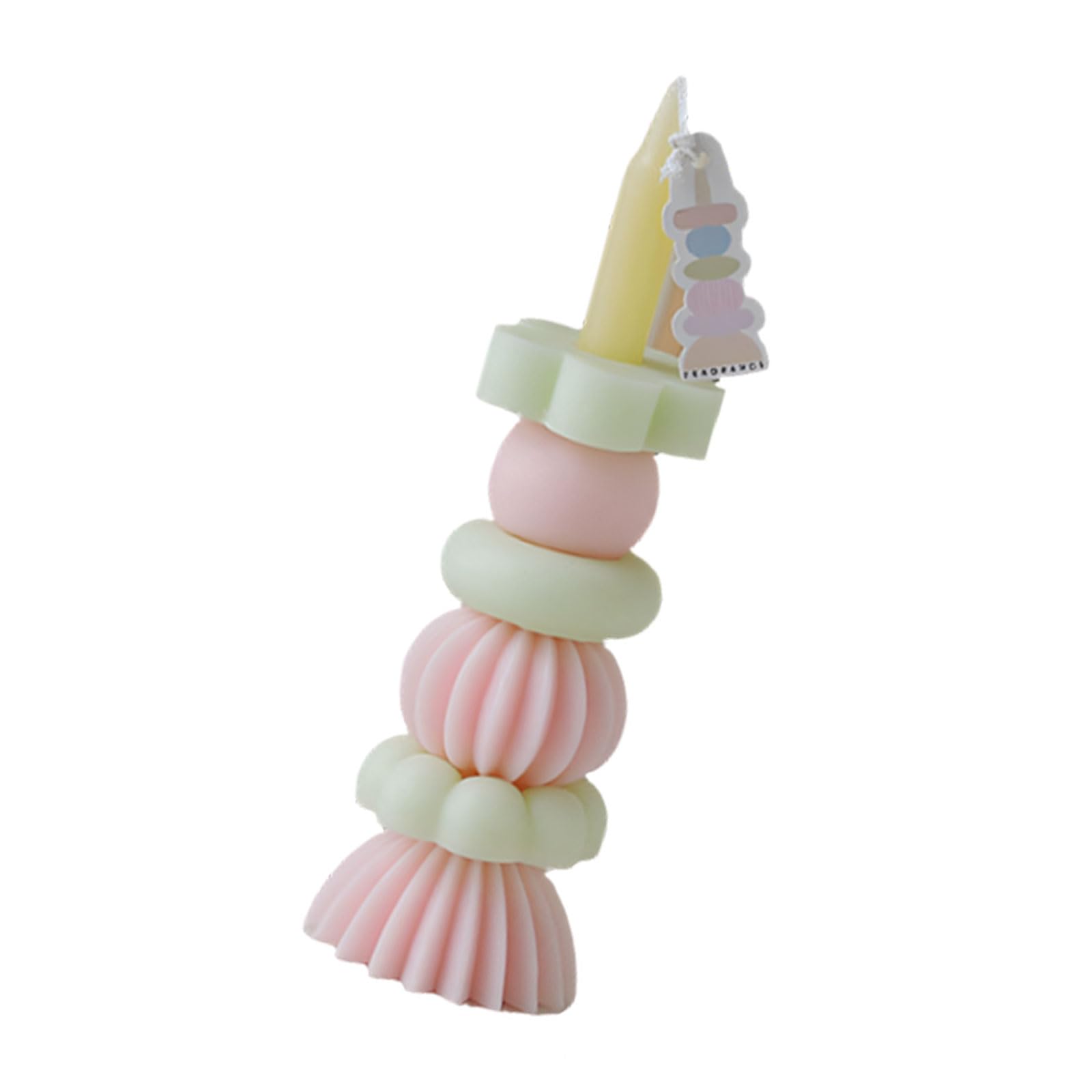 LUCKGONI Creative Rainbow Stacking Scented Candle Soybean Waxes Air Freshener Candle For Home Relaxation Aromatherapies