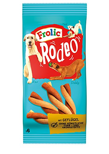 Frolic Hundesnacks Hundeleckerli Rodeo mit Geflügel, 18 Packungen (18 x 105g)