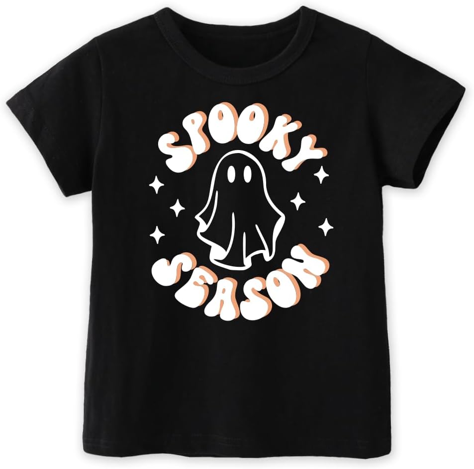 Toddler Halloween Shirts for Boys Kids Girls, Cute Spooky Pumpkins Ghosts Bats Witches and Monsters Halloween T Shirt: 2-6T