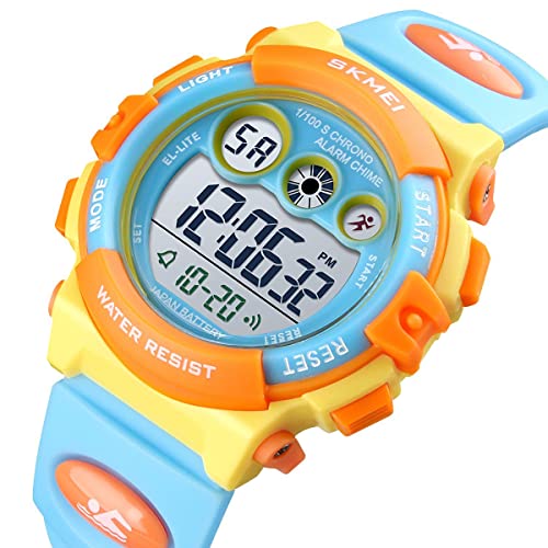 Image of GOLDEN HOUR Watches for Kids Digital Sport Waterproof Boys Girls Watch Outdoor 12 /24 H Alarm EL Backlight Stopwatch Military Child Wristwatch Ages 3-15