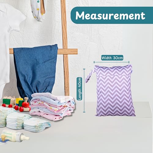 Image of Chic Buddy Waterproof Wet Bag, Washable, Reusable for Travel, Beach, Pool, Stroller, Diapers, Dirty Gym Clothes, Wet Swimsuits, Toiletries (GEO Duo, Wet Bag /Dry Bag)