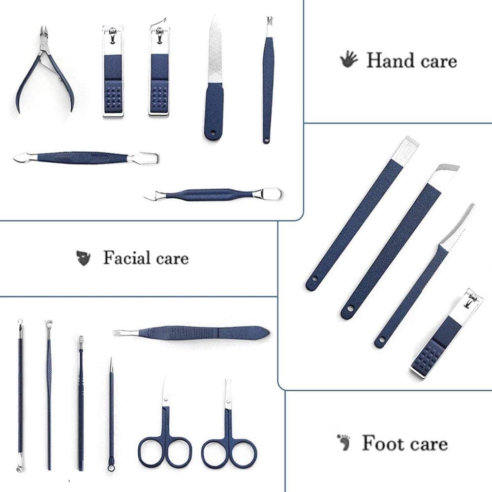 Zestaw do manicure pedicure profesjonalny zestaw do pielęgnacji stóp Nowy zestaw do obcinania paznokci Zestaw do pedicure 18 szt. Profesjonalny zestaw do manicure ze stali nierdzewnej dla mężczyzn i
