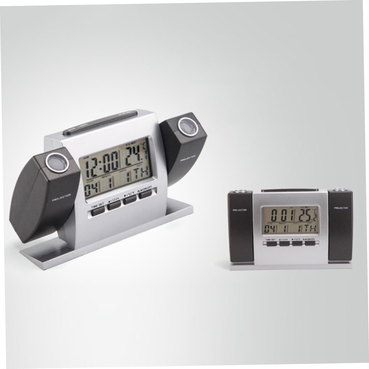 Cabilock Modern Digital Alarm Clock Projection Time Temperature Fahrenheit/Celsius Easy to Read Sleep Silent