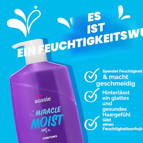 PROCTOR GA Aussie Parabenfree Miracle Moist Conditioner für trockenes Haar, Avocado Jojoba (381519186783), 70 ml – Ansicht 3