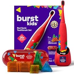 MAGNA-TILES x BURST Kids Electric Toothbrush Set