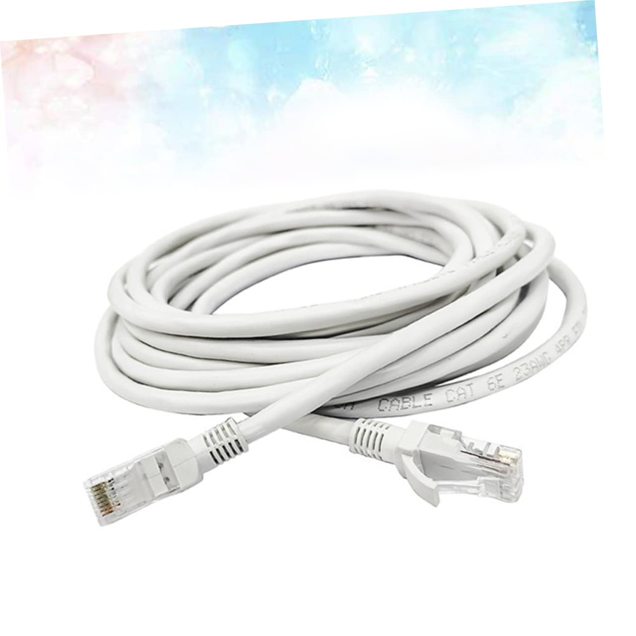 Câble Ethernet Cat6 50m en Plastique et Cuivre, Blanc