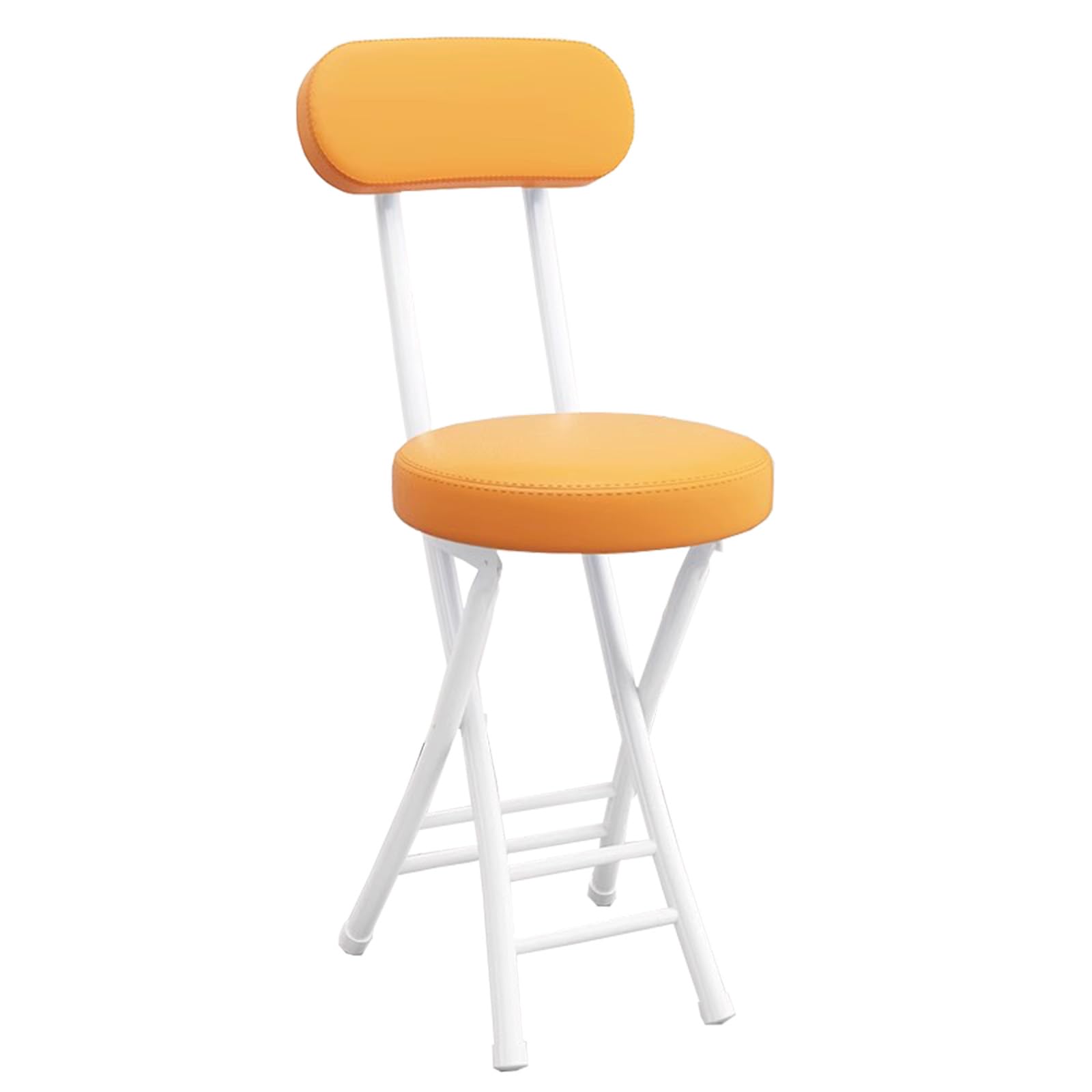 Taburete Plegable Alto para Barra de Cocina, Asiento Interior y Exterior, Respaldo Acolchado, Ahorra Espacio, Taburete Plegable para el hogar.