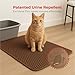 iPrimioJUMBO SIZE Cat Litter Trapper - EZ Clean (Brown/Tan) - 32 inches by 30 inches/Super BIG. Exclusive Water Proof Layer and Puppy Pad Option. Patent Pending.