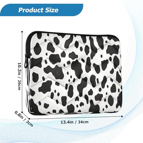 Funda para portátil 13-14 pulgadas impermeable patrón manchas vaca miniatura 3