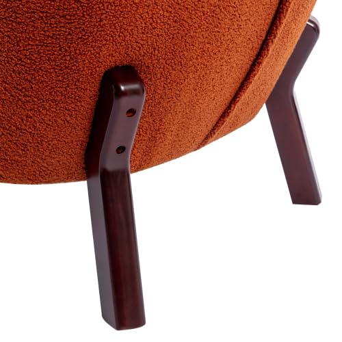 Sillón Acogedor Plegable Naranja Oscuro miniatura 6