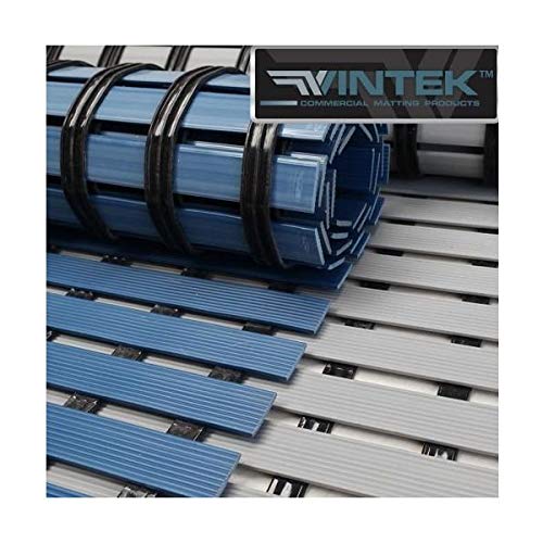 Vintread Mat Vinyl Wet Area Floor Matting For Swimming Pool Shower Sauna Spa Bath Tub Bath Splash Matting Water Drain Wet Flooring Anti-Slip Indoor/Outdoor By Vintek (3' X 2', Blue) #TOP2