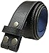 Classic Vintage Distressed Casual Jean Leather Belt Strap (L(37"-39"), Black)