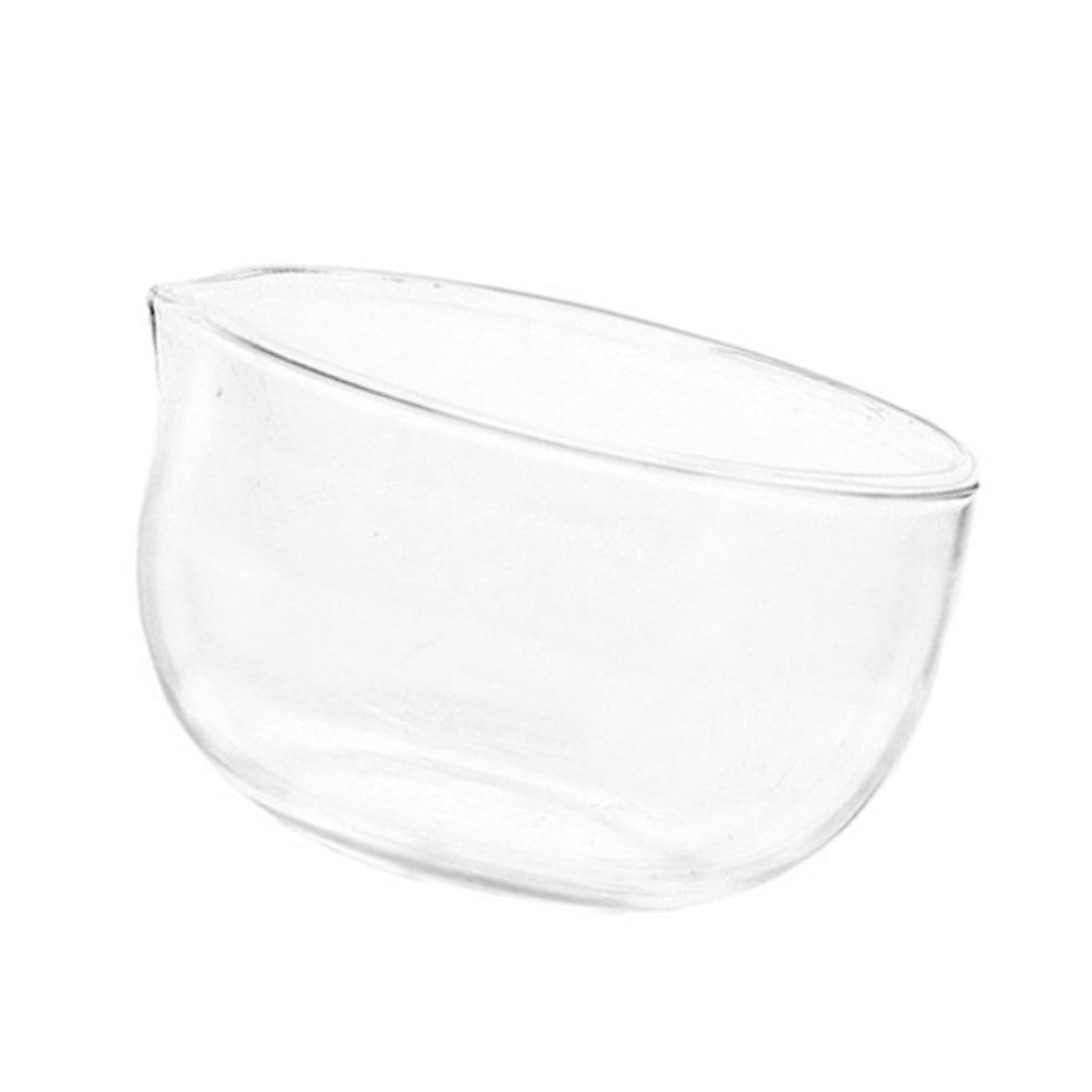 Kalttoy Glass Mixing Bowl 350 / 600ml Salad Bowl with Drainage Nozzle Milk Coffee Cup Food Container Enduring Glass Mixing