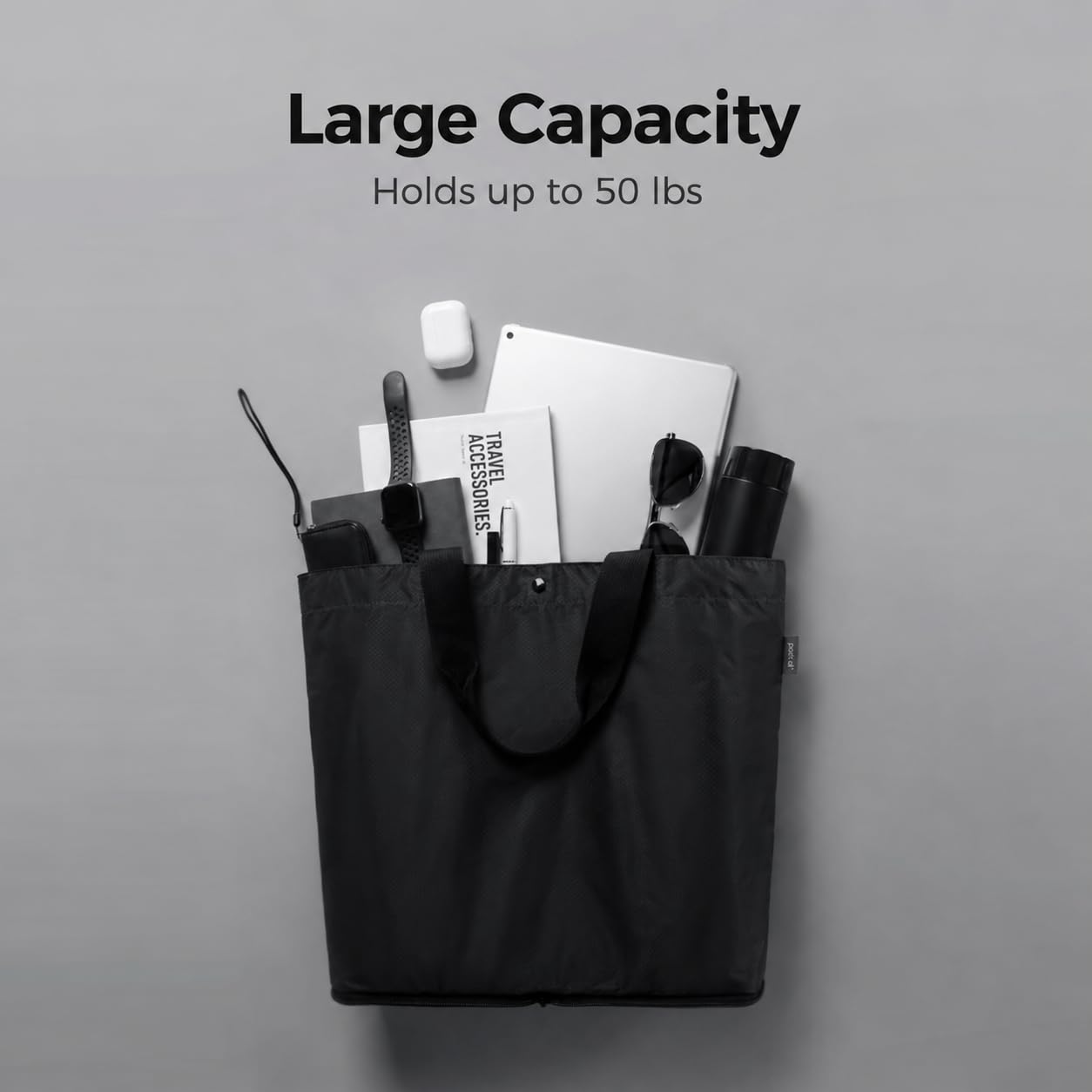 pack all Borsa di totalizzatore pieghevole leggera 16L, borsa della spesa pieghevole resistente all'acqua, borsa della spesa riutilizzabile