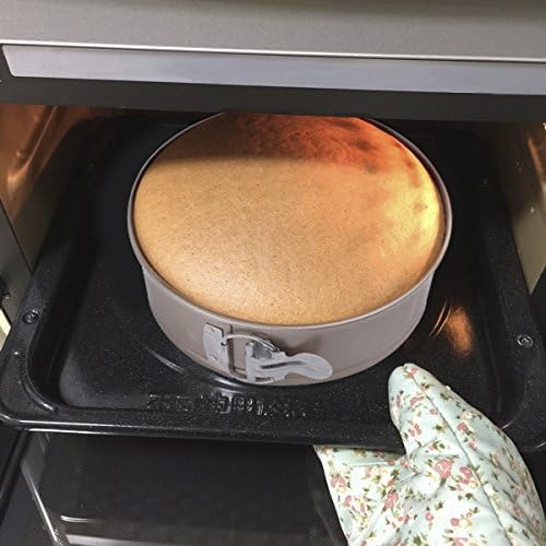 HIWARE 7 Inch Springform Pan - Non-stick Cheesecake Pan with Cleaning Cloth - Leakproof Round Baking Pan