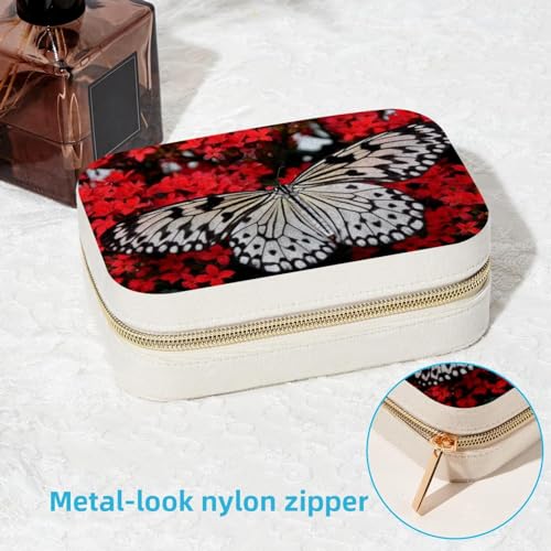 Coffret compact en velours anti-rayures pour bagues et boucles