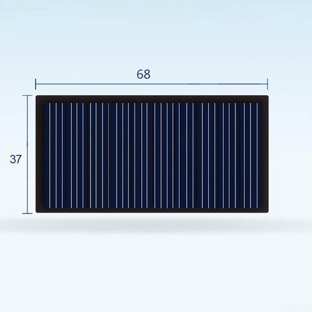 Produktbild von 5 Stück Mini-Solarpanel 5V 60mA – 68x37 Mm, Aus Polysilizium, Für DIY-Projekte