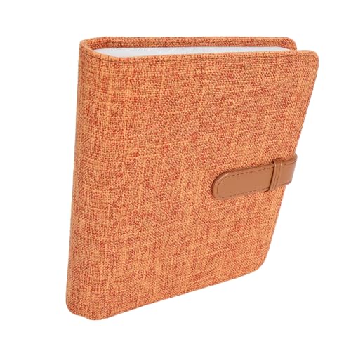 Sxhlseller 288 Fotograf LINEN Album, 288 LINEN POCKETS MED STA STA COVER Fotografiskt Album Multifunktionsskydd för 3 Tum Foton för Visitkort (Orange)
