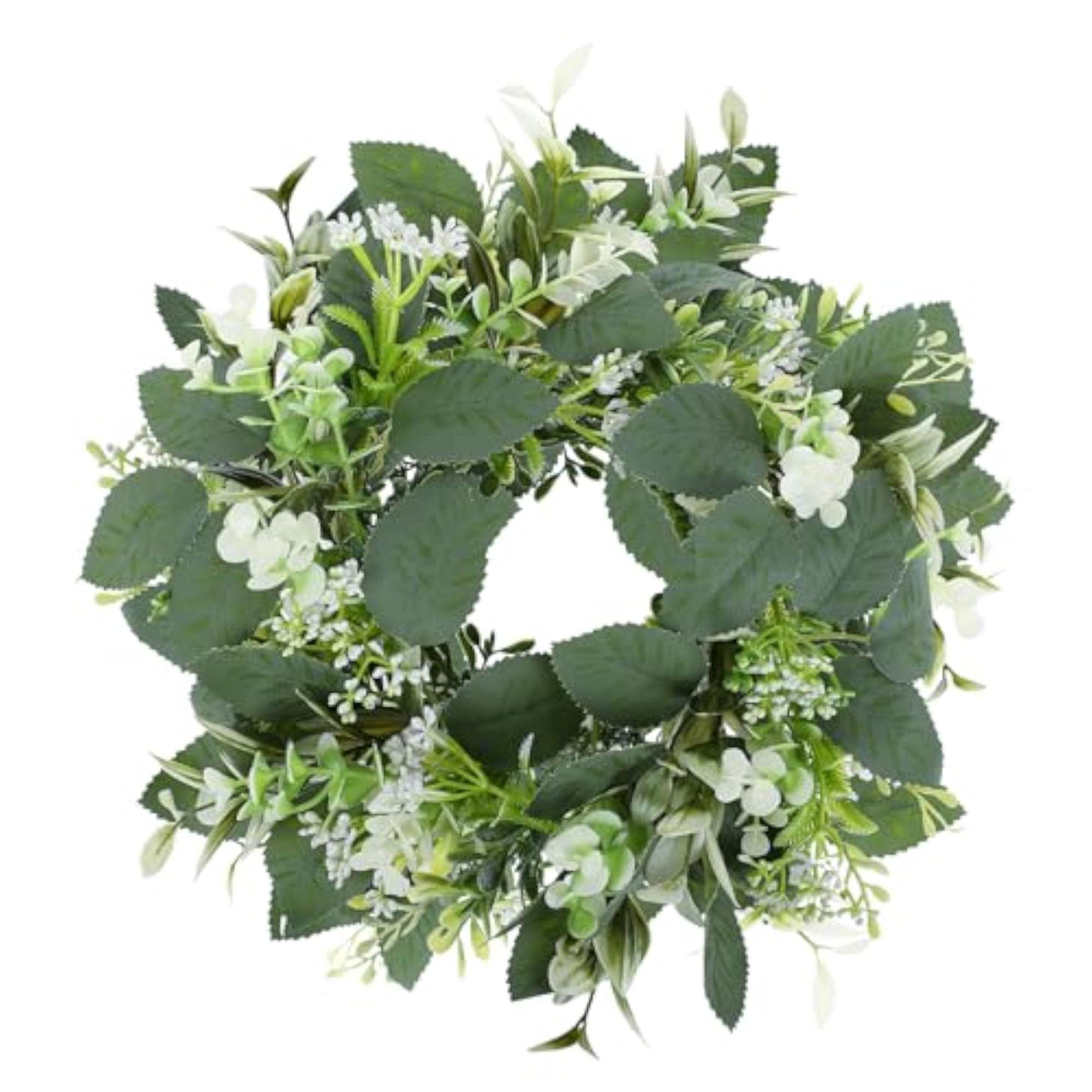 8 Pack Eucalyptus Candle Rings, Artificial Greenery