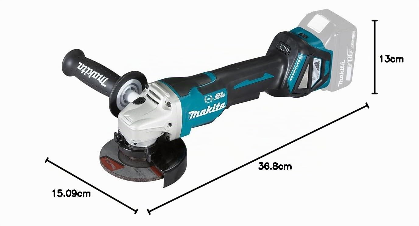 MAKITA DGA467Z - Miniamoladora a batería BL 18V LXT 115mm Palanca Freno/Dial/ADT/AFT