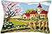 Kit coussin au point de croix Printemps au village