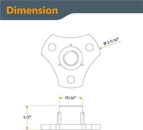 Miniatura 28 de POWERTEC Tuercas en T 3/8-16, 50 piezas 4 tuercas en T para pernos y ruedas giratorias de vástago, insertos roscados para trabajar en madera