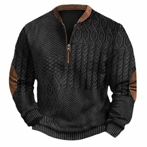 Sweat col camionneur homme style western vintage et coupe ample