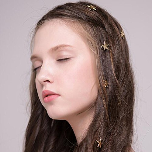 Missgrace Women Forest Style Super Star Hair Pins Bridal Headpiece Wedding Hair Clip Boho Hair Accessories Bohemian Hair Accessories(Pack Of 5) Gold #TOP2