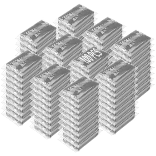 Image of 100 Pcs Individually Wrapped Sponges, Uncompressed Non Scratch Scrouing Sponges for Household Cleaning Dishes Kitchen Airbnb Apartment Car Bike Gray