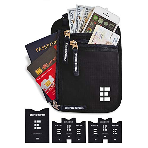 Travel Neck Wallet With Rfid Blocking, Travel Neck Pouch Passport Holder For Women And Men Keep Valuables Safe For Secure Travels (Midnight) #TOP6