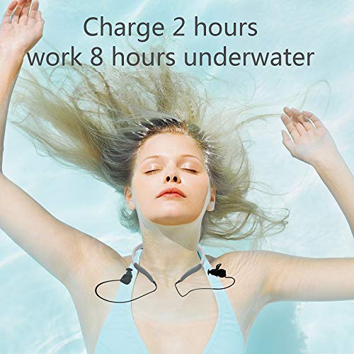 Waterproof Mp3 Player For Swimming, Tayogo Ipx8 8Gb Underwater Headphones With Shuffle Feature, For Water Sports, Running, Diving-White #TOP2