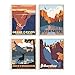Vintage National Park Posters Set - By Haus and Hues | National Parks Art Prints Nature Wall Art and Mountain Print Set Abstract Prints of Mountain Wall Art | Mountain Decor (8
