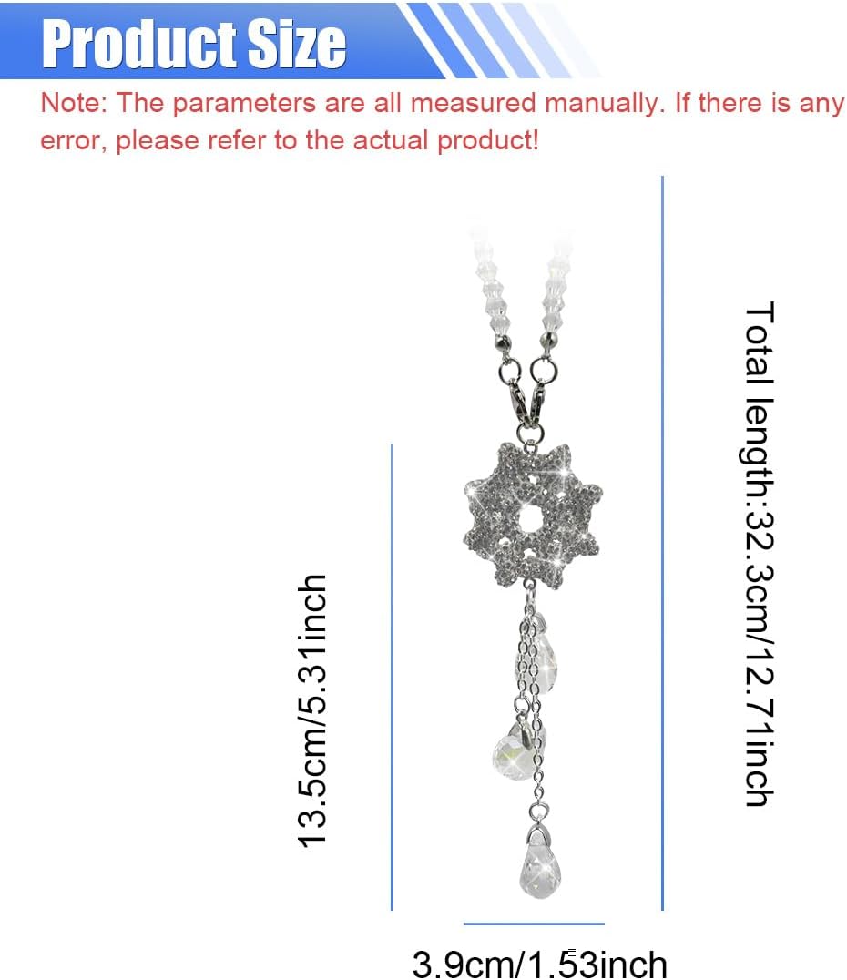 Rhinestone Car Rearview Mirror Hanging Ornament, Style1 image 2