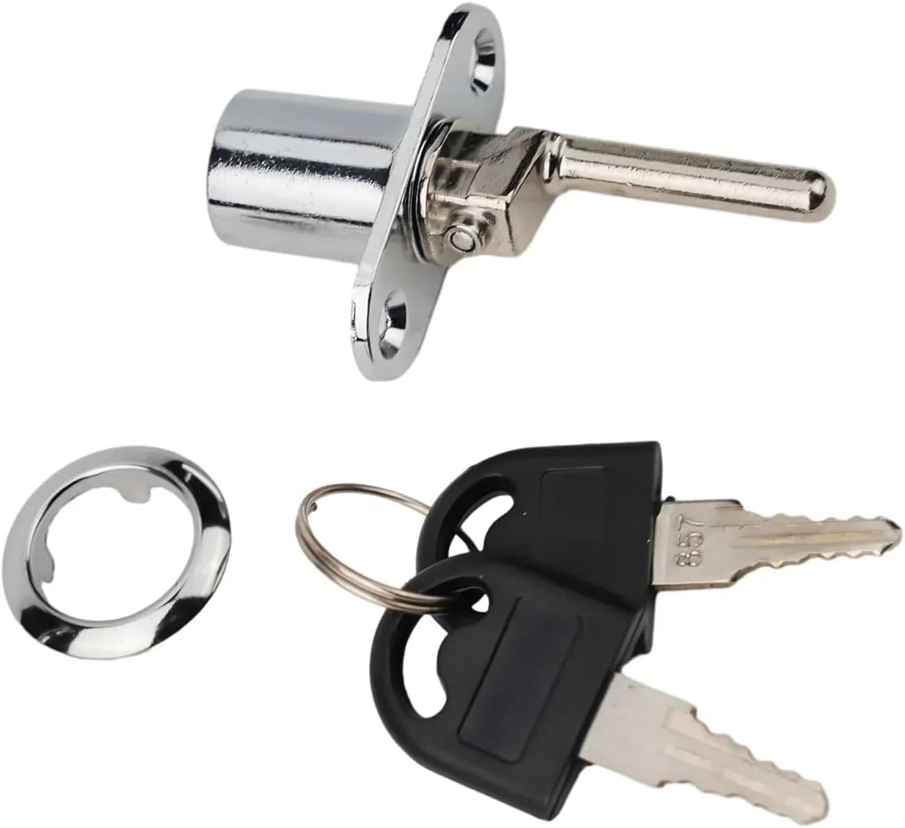 Lock Cylinder， Drawer Lock Cylinder Triple Desk Cabinet Front with Keys Office Furniture File Head(A1)