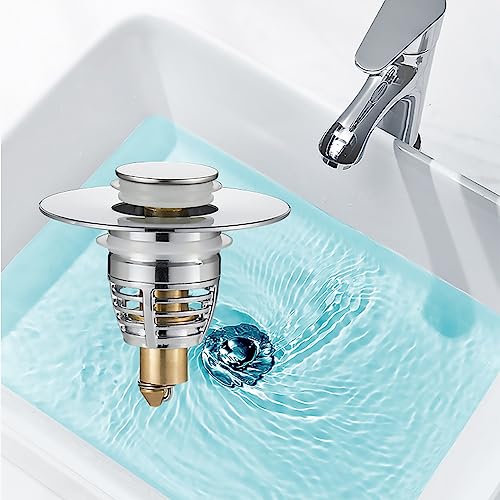 Tapón para lavabo de baño de acero inoxidable con filtro miniatura 7