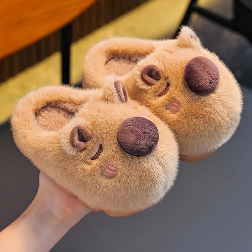 Pantoufles filles motif capybara le cadeau d'hiver chaud et mignon